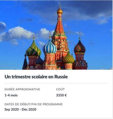 Un trimestre scolaire en Russie.